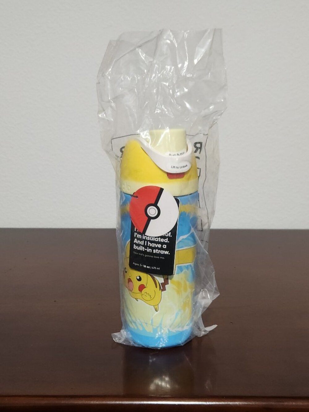 Pokemon Owala Pikachu I Choose You FreeSip 16oz Isulated Stainless Water Bottle